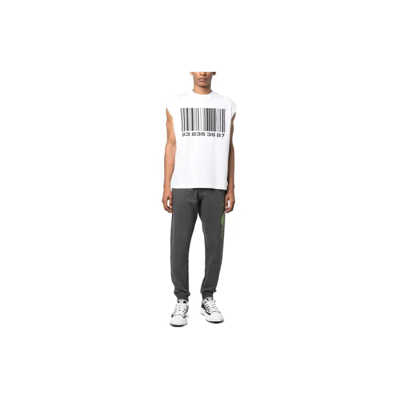 VERSACE SS23 Knitted Sports Pants Men's Dark Gray-1