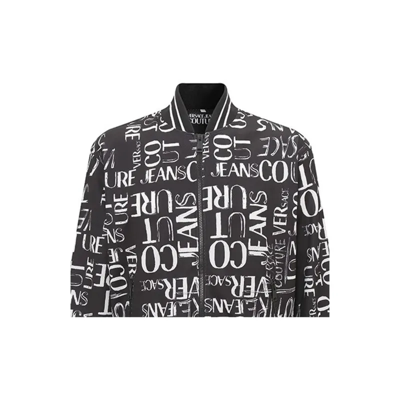VERSACE JEANS COUTURE Men Logo-Print Zip-Up Sweatshirt Black-5