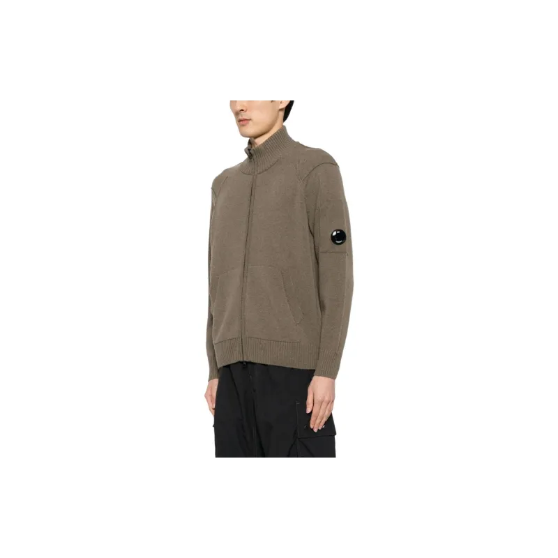 C.P.Company Waffle knit Roll neck Cardigan-3