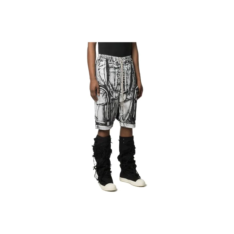 Rick Owens DRKSHDW Casual Shorts Men's Black-3