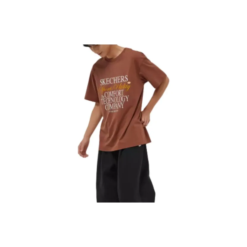 Skechers Sport T Shirt Unisex Imperial Jade Brown-5