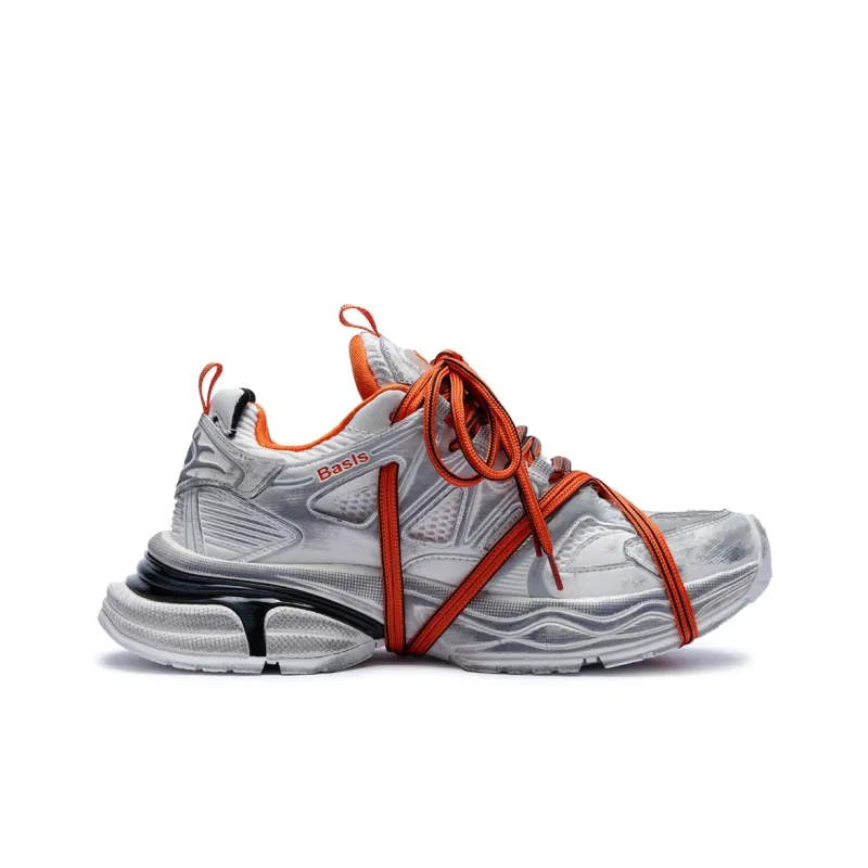 BASLS Abrasion Resistant Breathable Height Increasing Low Top Chunky Sneakers Unisex-2