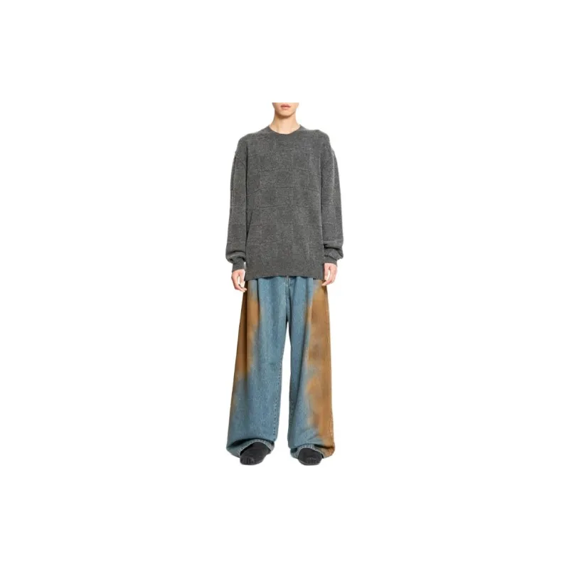UMA WANG Checkered Crewneck Knitted Jumper-3