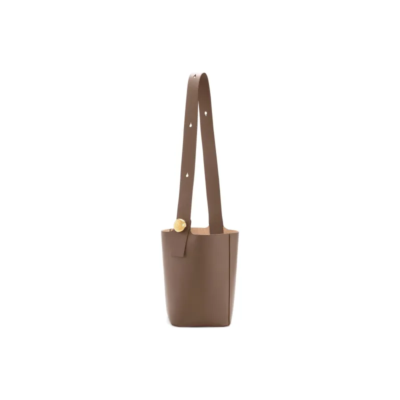 LOEWE Bucket Series Cow Leather Handbag Shoulder Bag Medium Size Unisex Moss Green-1