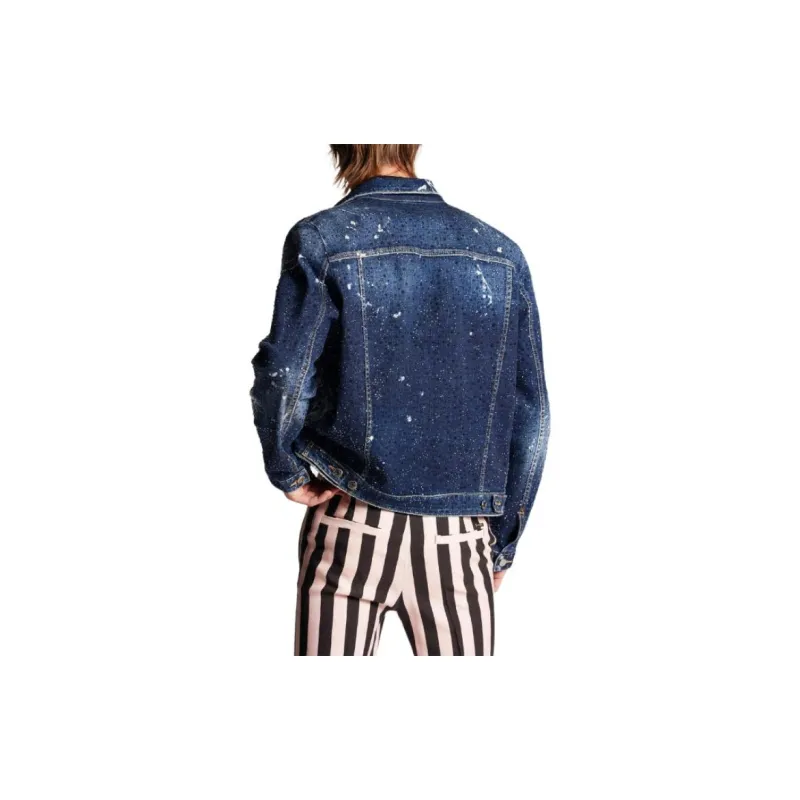DSQUARED 2 Fireworks Wash Dan Jean Jacket Jackets Coats Men's Blue-3