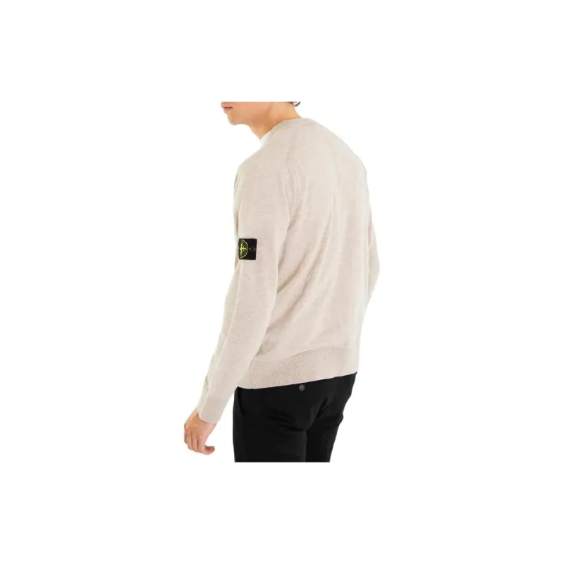 STONE ISLAND Compass Patch V-Neck Knitted Cardigan-5
