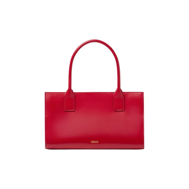 VERSACE Medusa '95 Cow Leather Tote Bag Shopping Bag Shoulder Bag Crossbody Bag Handbag Medium Size Women's Red-2