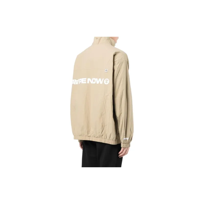 A BATHING APE Logo-patch Zip-up Jacket-3