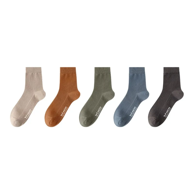 MIIOW Mid Calf Socks Men's 5 Pack-6