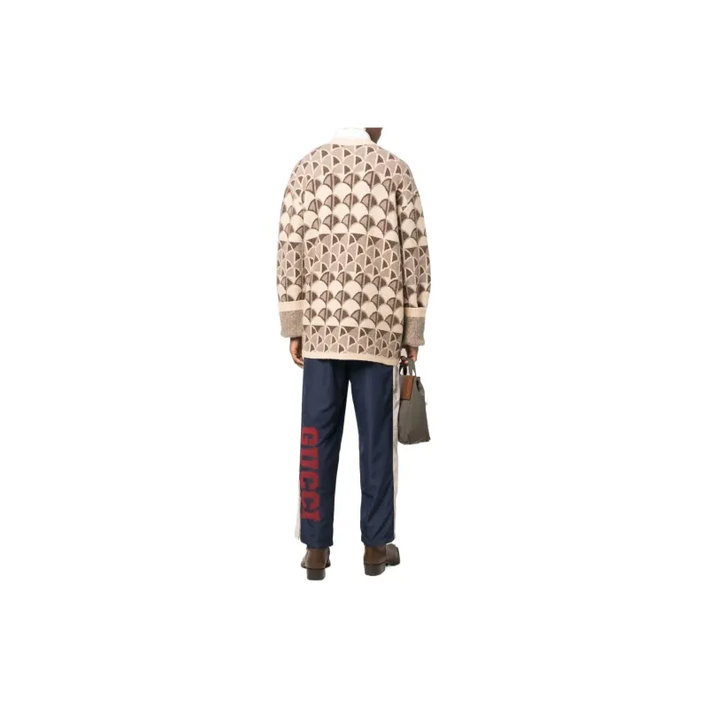 GUCCI Knitted Sports Pants Men's Blue-5
