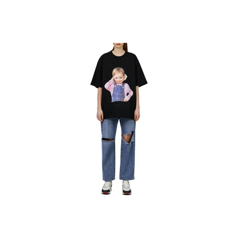 Acme De La Vie/ADLV SS22 Elbow Length Sleeved T Shirt Unisex Black-2