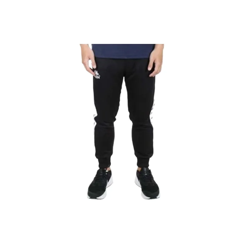 Kappa Knitted Sports Pants Men's Black White-1