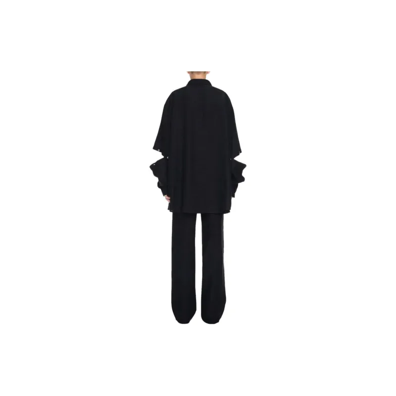 OFF WHITE Buttoned Straight Hem Shirt Jacket-3
