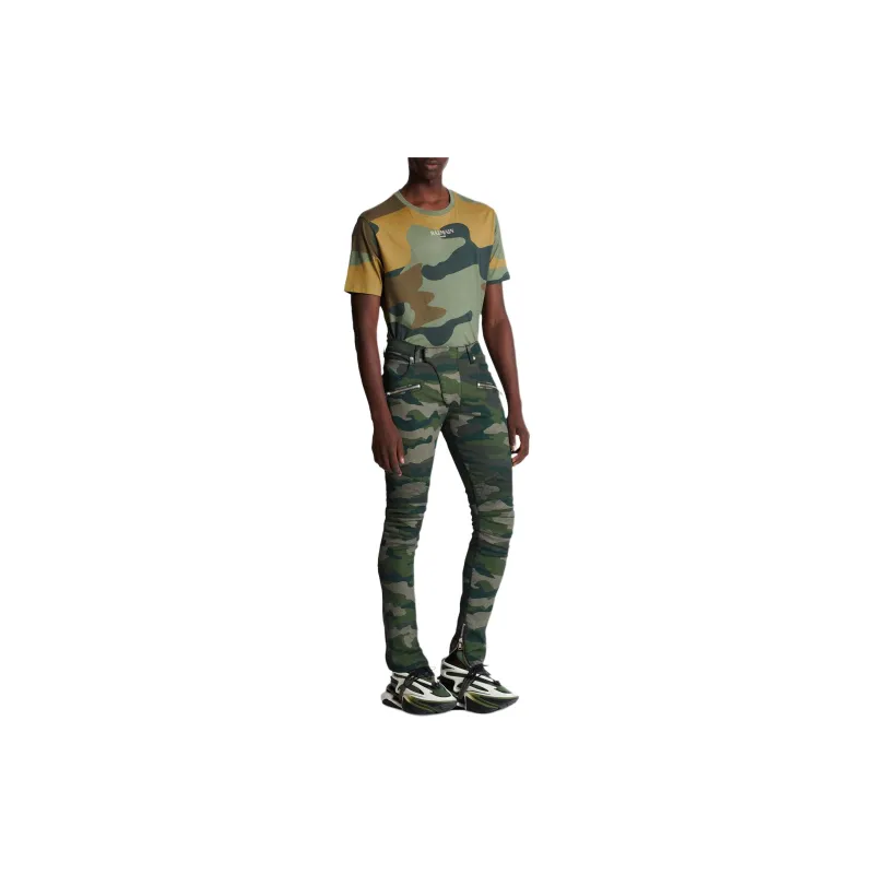 BALMAIN Camouflage print Slim Jeans-3