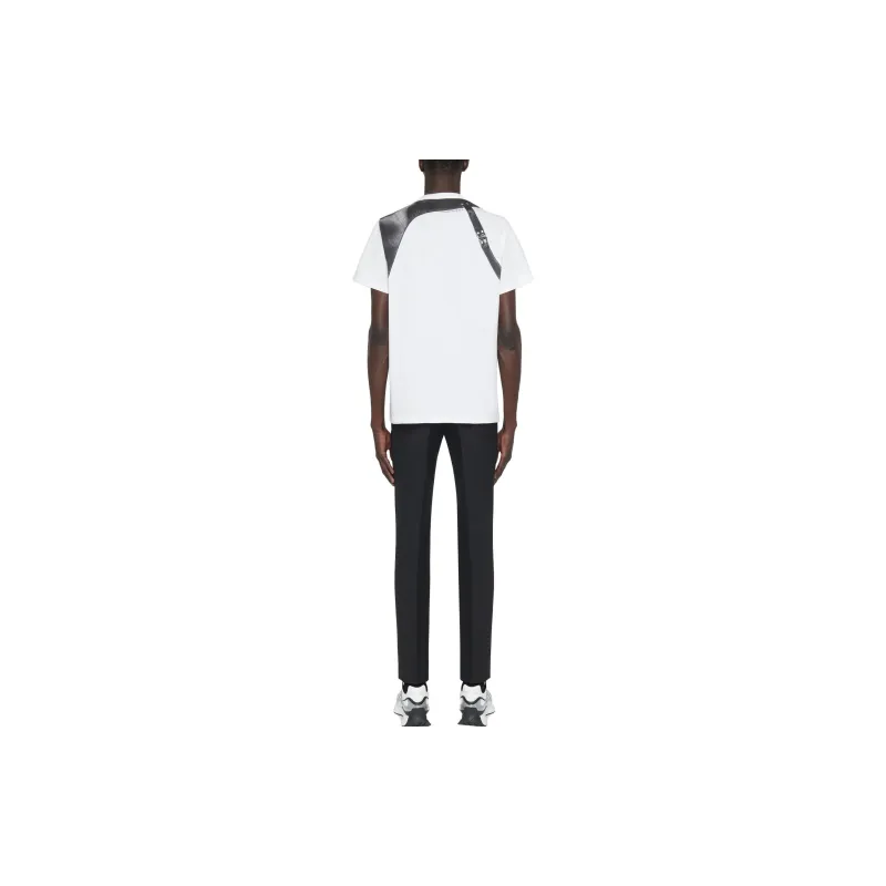 Alexander McQueen Buckle detail Panelled T shirt-3