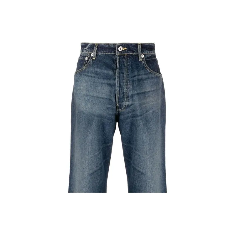 KENZO Suisen Wide Leg Relaxed Fit Jeans-4