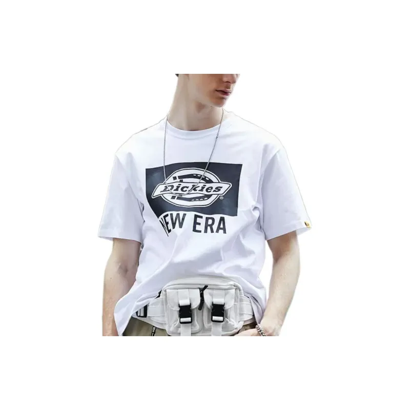 New Era x Dickies Drop Shoulder Sleeve T Shirt Unisex White-2