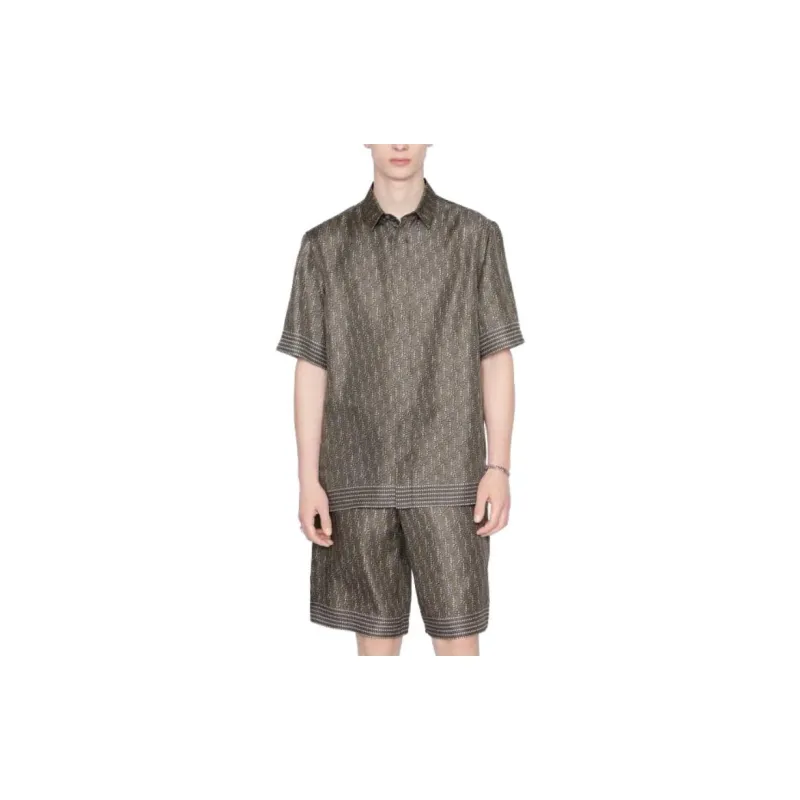 DIOR Casual Shorts Men Brown-2