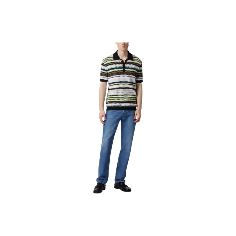 MISSONI Five-pocket-denim Mit Einsatz In Zickzackoptik Jeans Men's Blue-1