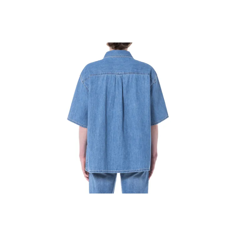 CALVIN KLEIN Shirt Men's Medium Blue-4