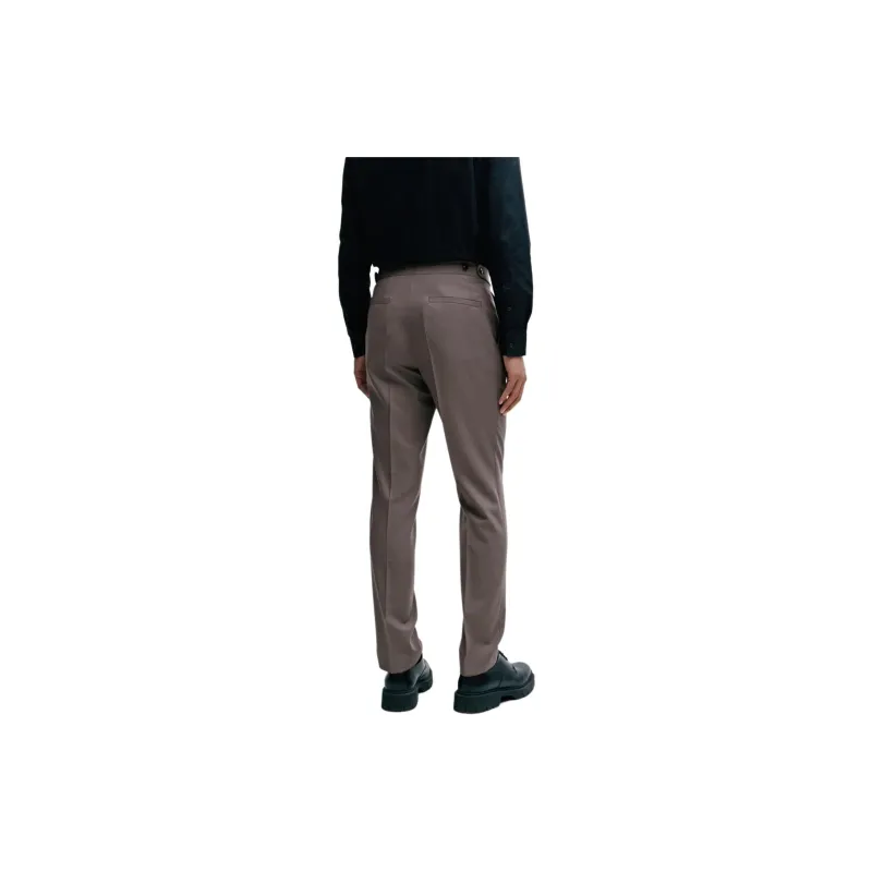 HUGO BOSS Three-Piece Slim-Fit Suit With Double-Breasted Waistcoat Business Suits Men's Light Brown-8