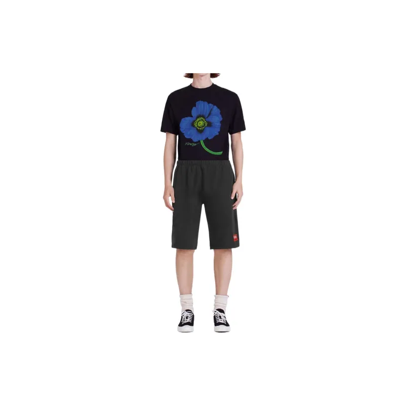 KENZO Logo-patch Cotton Shorts-2