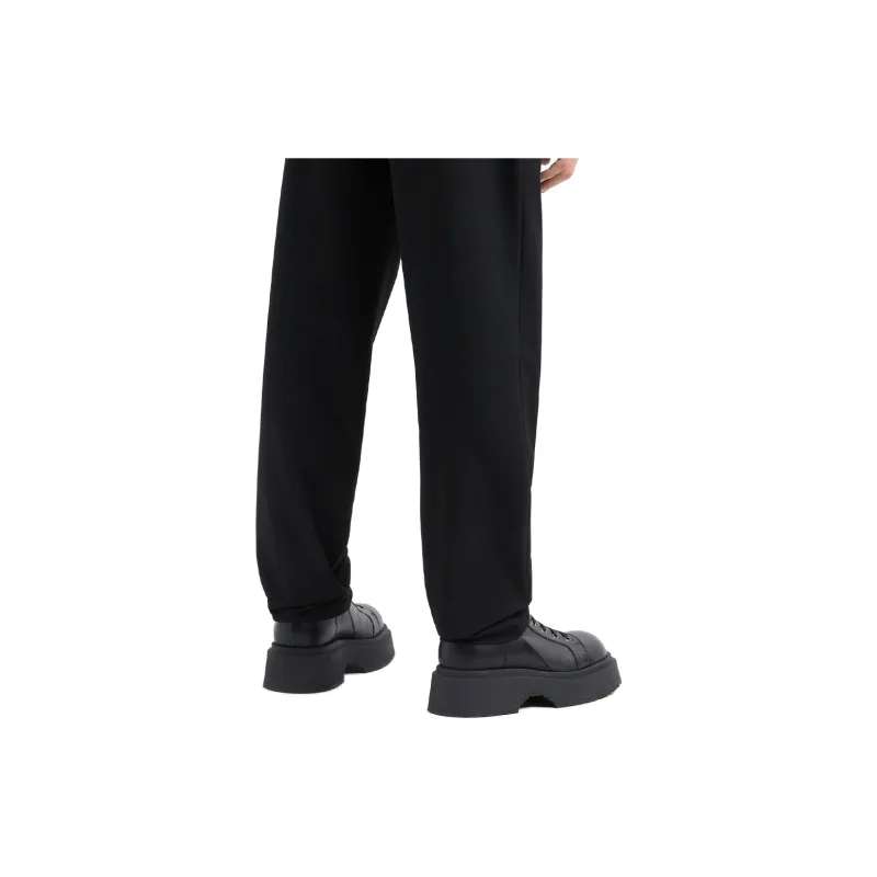 EMPORIO ARMANI Compact Fabric Chinos With Wool Finish-5