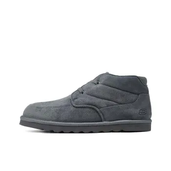 Skechers SKECHERS MENS USA Anti-Slip Wear-Resistant Mid-Top Casual Shoes Men's Charcoal Gray