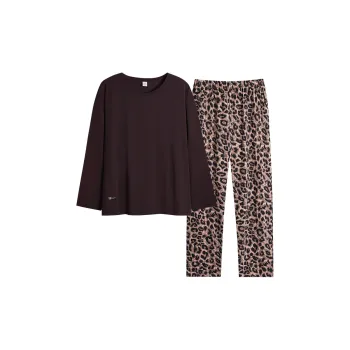 Sha Qian Pajama Set Women's Brown
