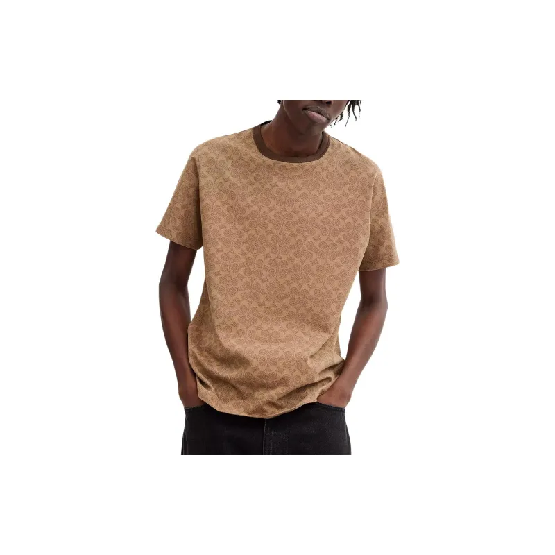 COACH SS24 T Shirt Unisex Brown-1