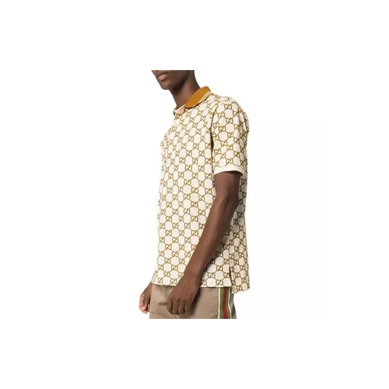 GUCCI Polo Shirts Men Beige-5