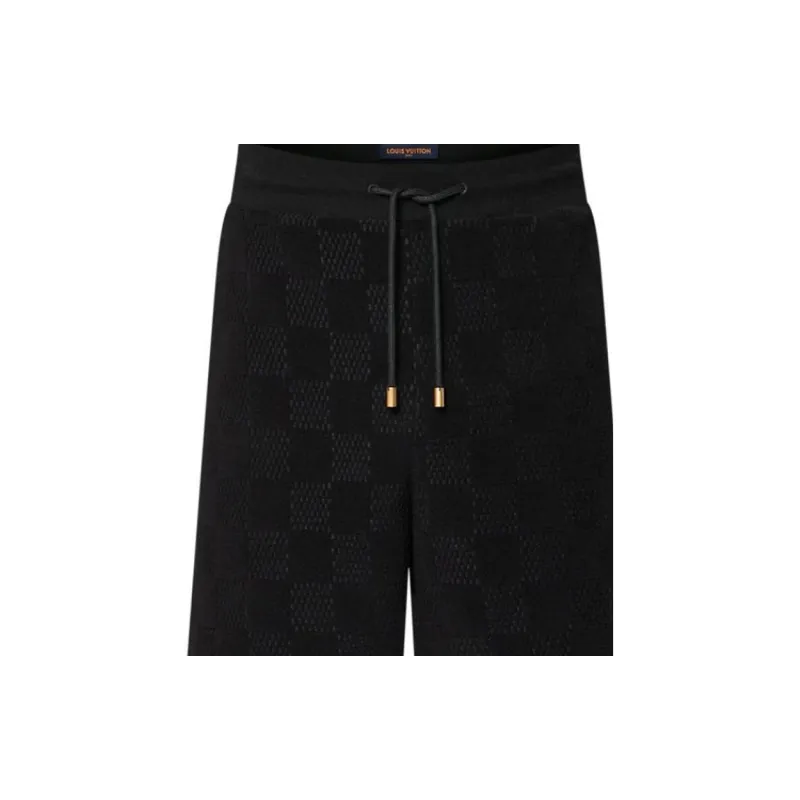 LOUIS VUITTON Damier French Terry Cotton Shorts-5