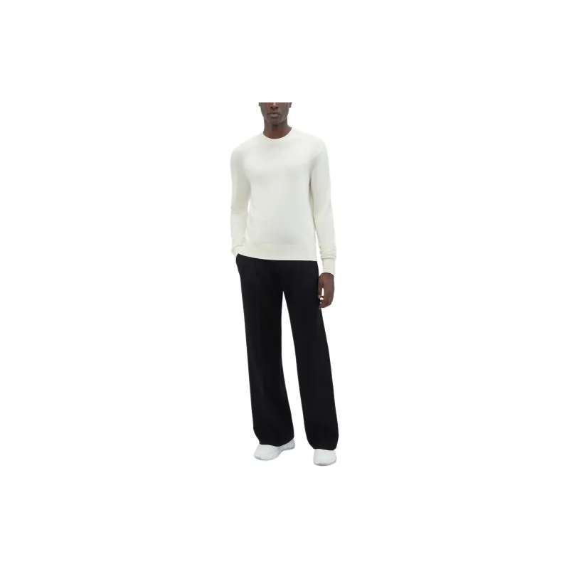 AMIRI Long Sleeve Crew-Alabaster Sweater Men's White-3