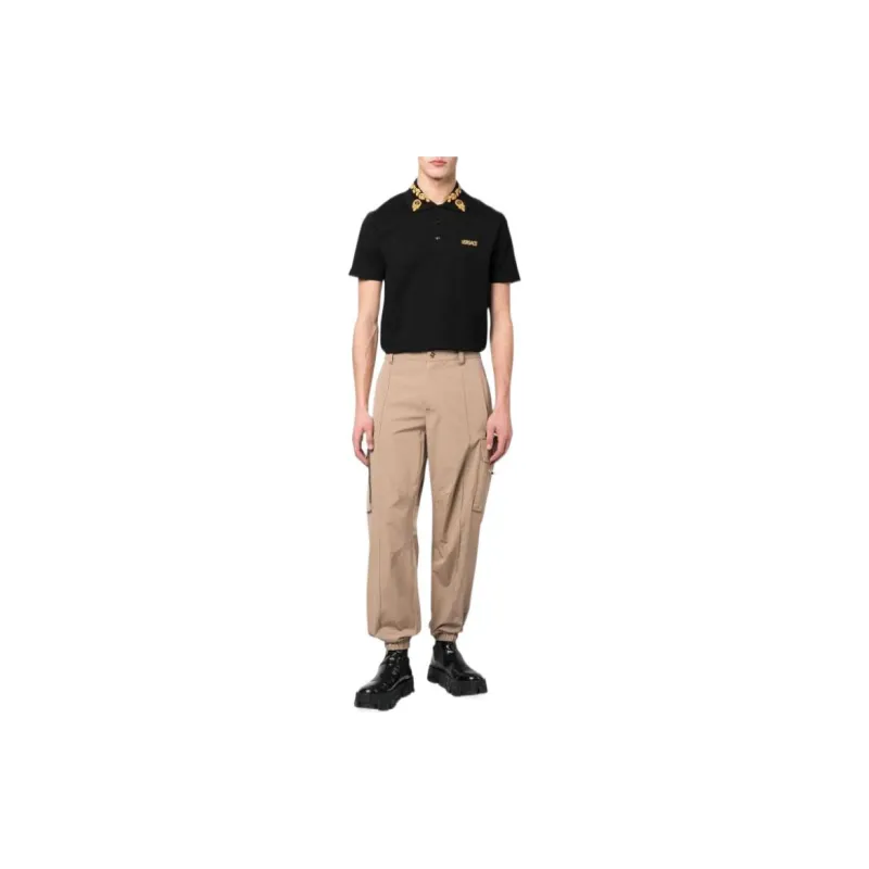 VERSACE SS23 Polo Shirt Men's Black-2