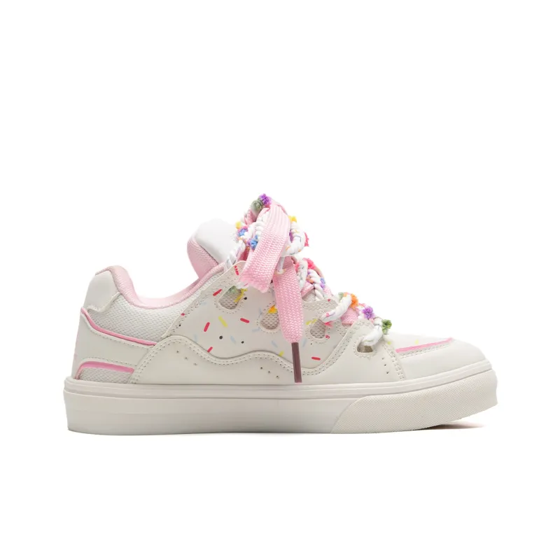 ALI THE FOX Anti-Slip Wear-Resistant Lightweight Breathable Low-Top Skateboard Shoes Women's Cherry Blossom Pink-5