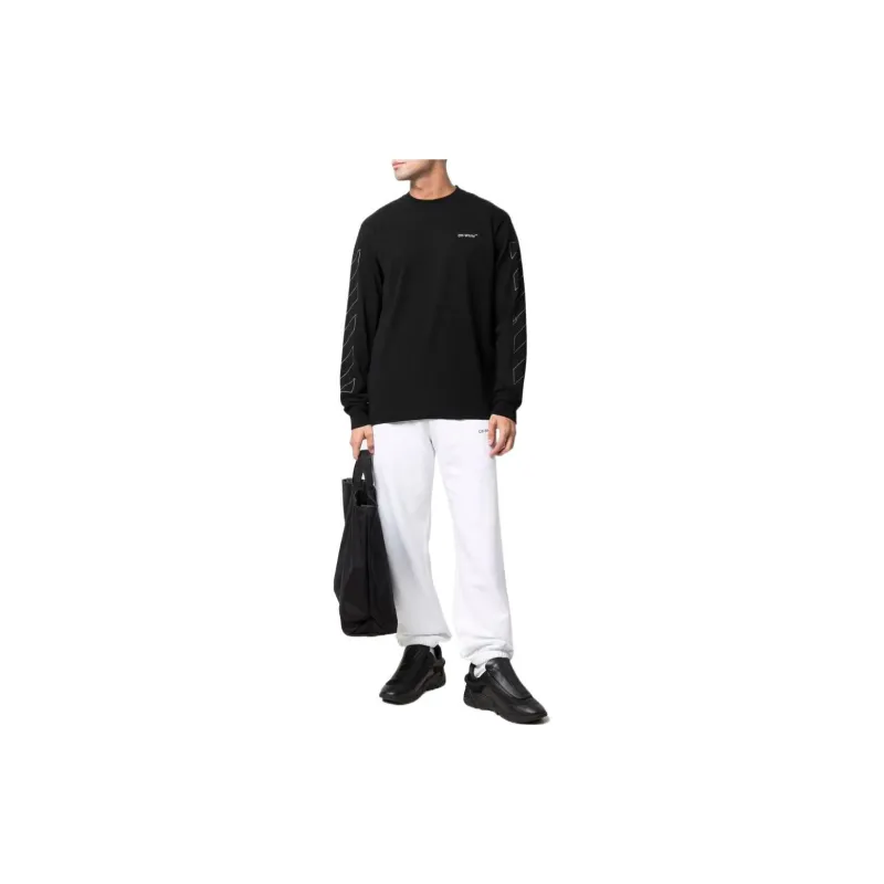 OFF WHITE Diag Outline Long Sleeve T shirt-1