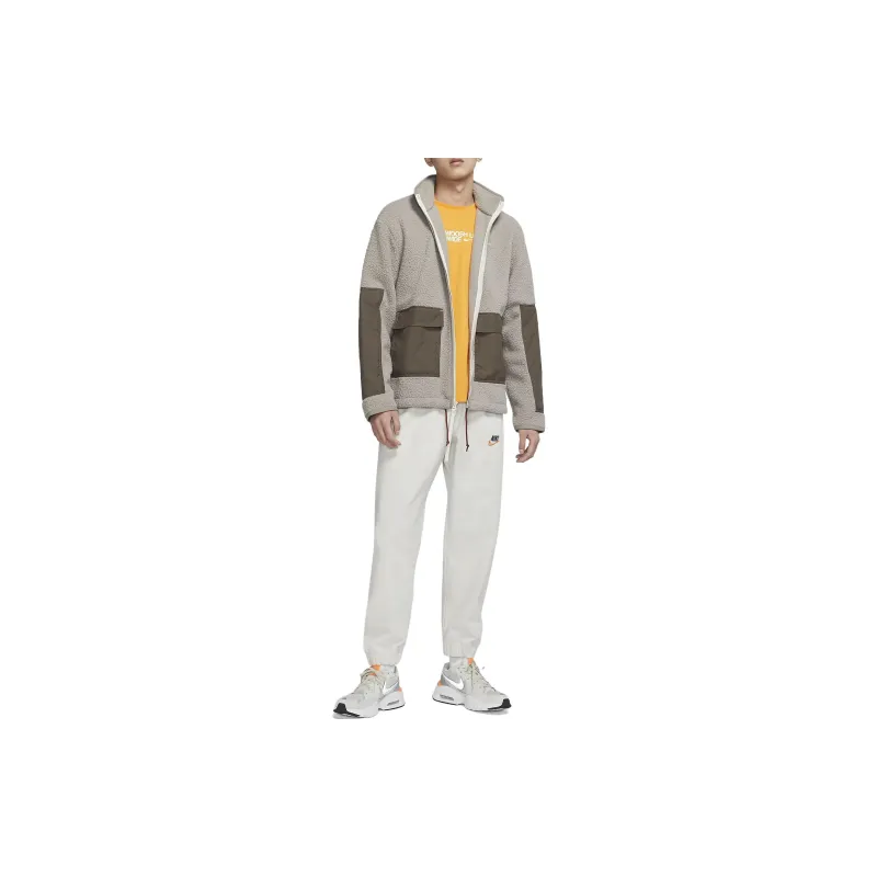 Nike Velvet Jackets Men Gray-2