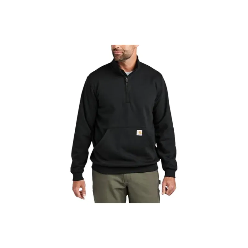 Carhartt Midweight Zip Mock Neck Sweatshi Black Shirt Men's-2