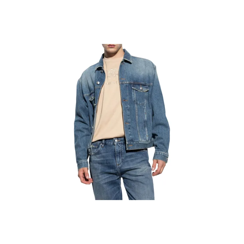 Burberry Denim Jacket Men's Blue-3