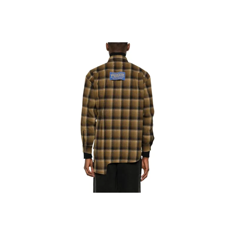 Maison Margiela X Pendleton Asymmetric Plaid Wool Shirt-2