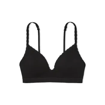 Victoria's Secret PINK Bralettes & Bra Tops Seamless Push-Up Wireless/PB Bra Women's Pure Black