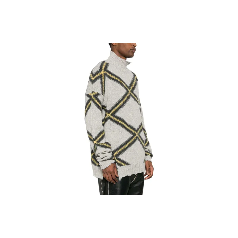 MARNI Diamond check Distressed Jumper-3