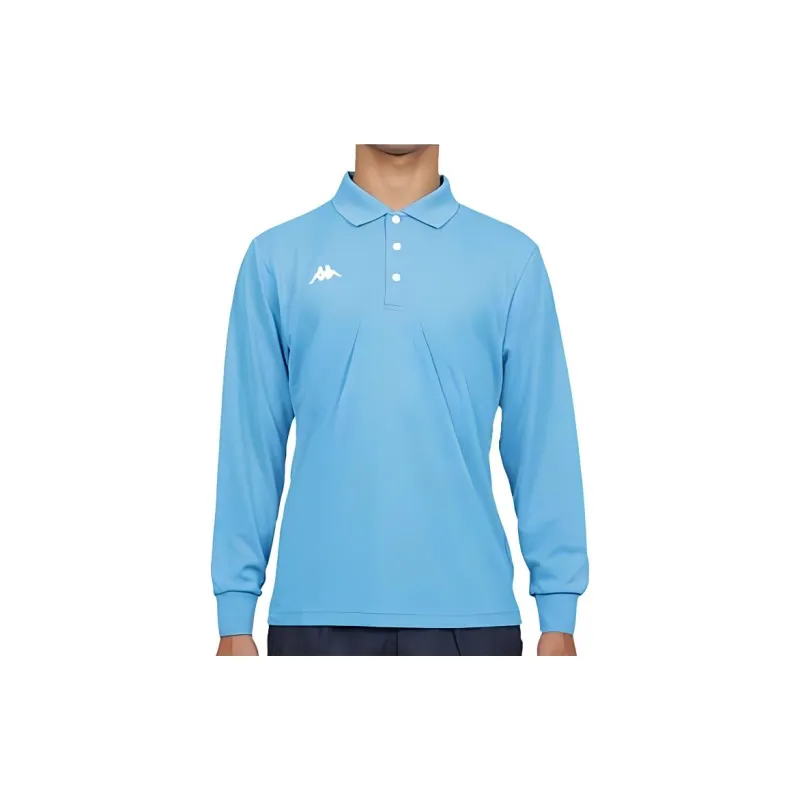 Kappa Polo Shirt Men's Bright Blue And White-1