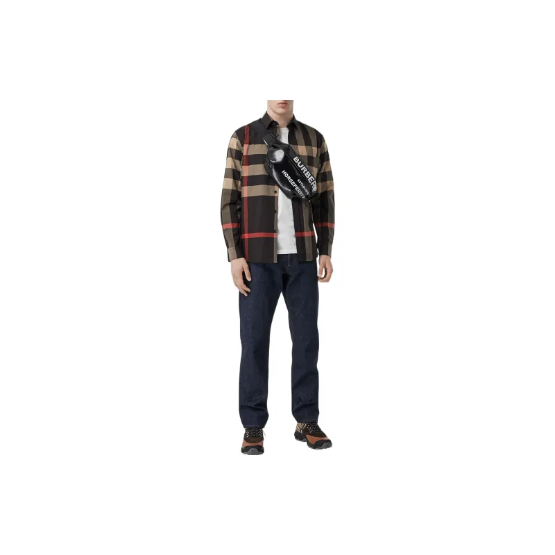 Burberry Shirts Men Black-1