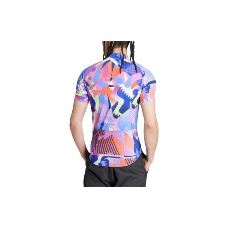 Adidas Essentials 3 Stripes Pattern Clash Cycling Jersey-2