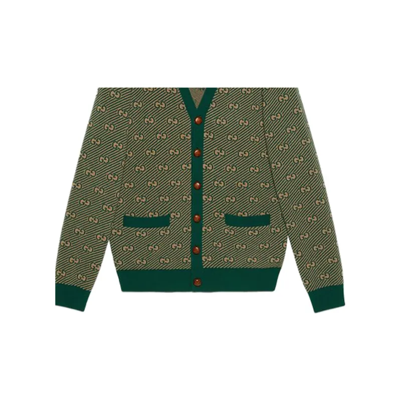 GUCCI Gg Stripe Knitted Cardigan-5