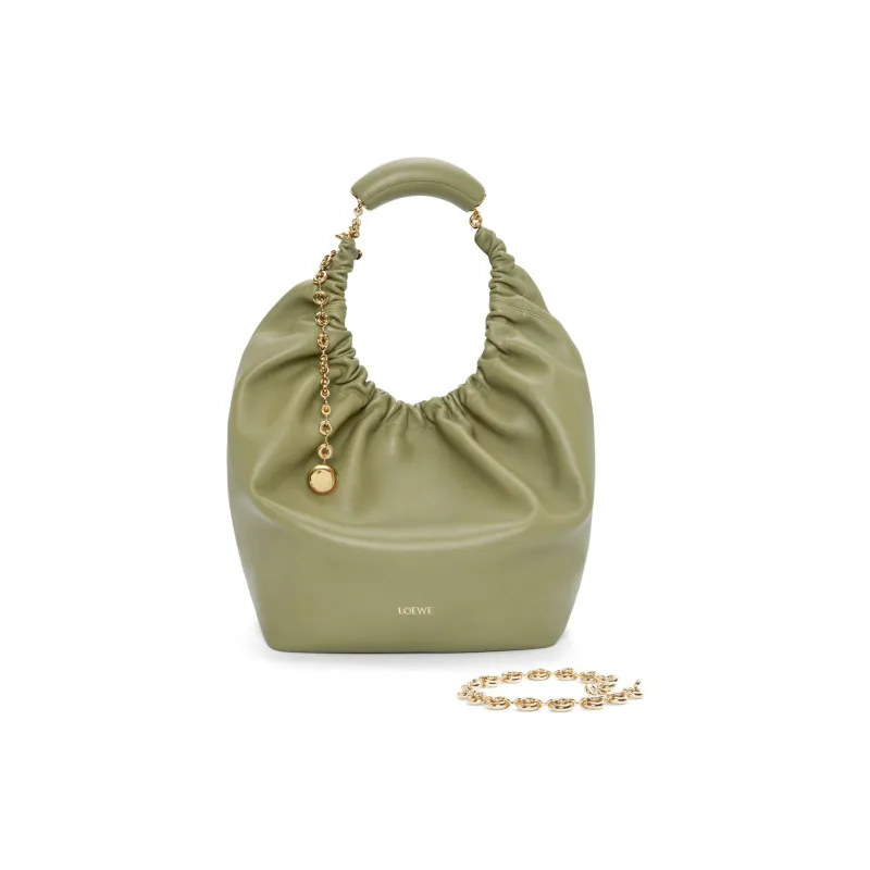 LOEWE Nappa Sheep Leather Shoulder Bag Crossbody Bag Handbag Medium Size Women's Eucalyptus Green-1