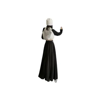 ZAZN Casual Long Skirts Women's Black Includes Belt