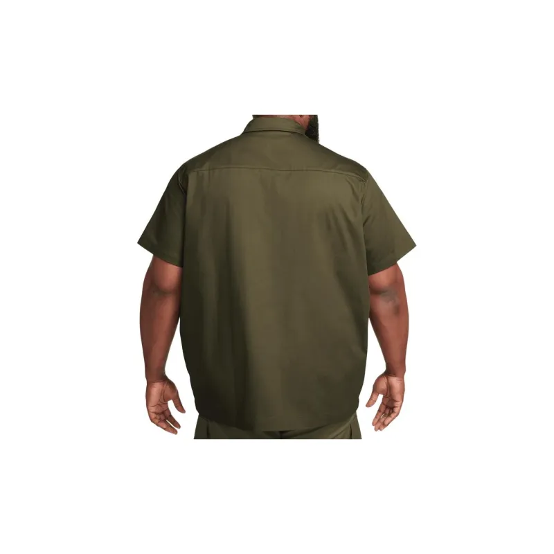 Nike Life Men's Woven Military Short Sleeve Button Down Shirt-4