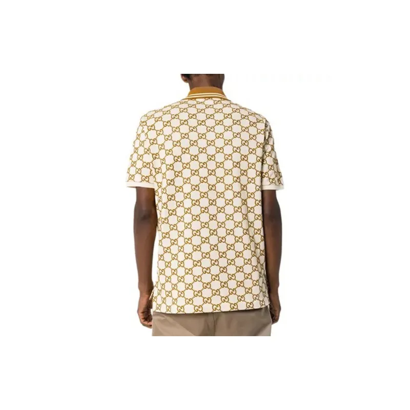 GUCCI Polo Shirts Men Beige-4